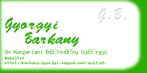 gyorgyi barkany business card